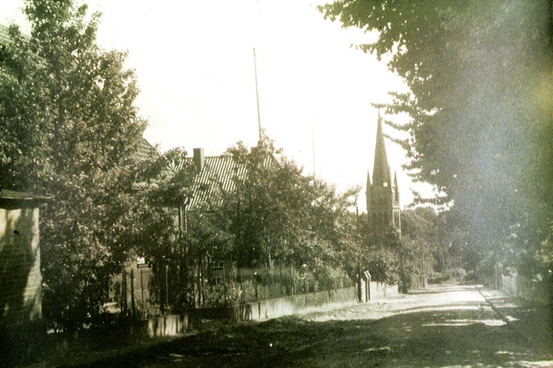 Bild vom Haus von Uhrmacher Georg Bullermann, Vogteiwewg 2, Aufnahme von 1950