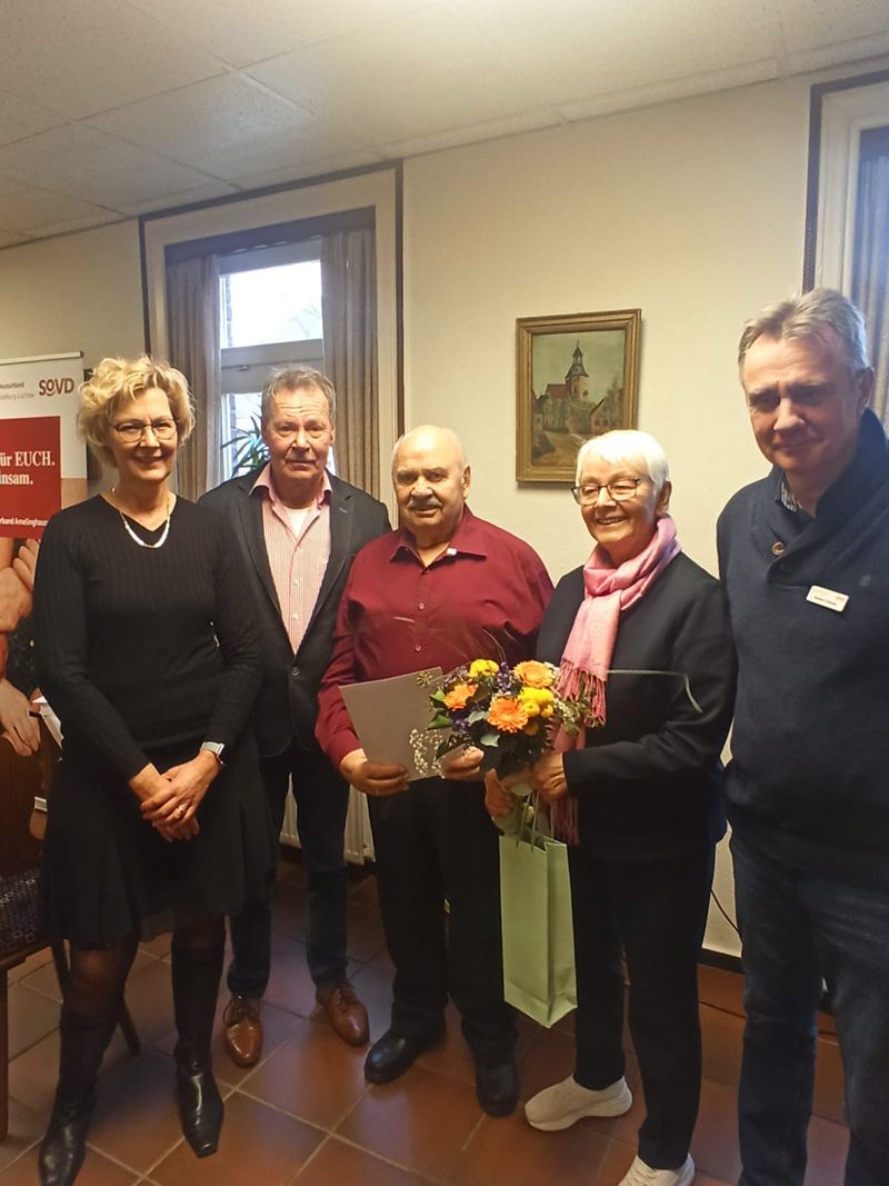 In der Mitte unser Jubilar Harry Fromke