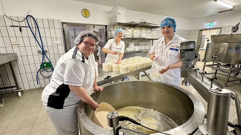 Verschöpfen in der Käserei