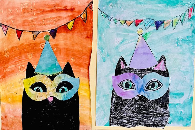 Maskenkatzen Klasse 1 und 2